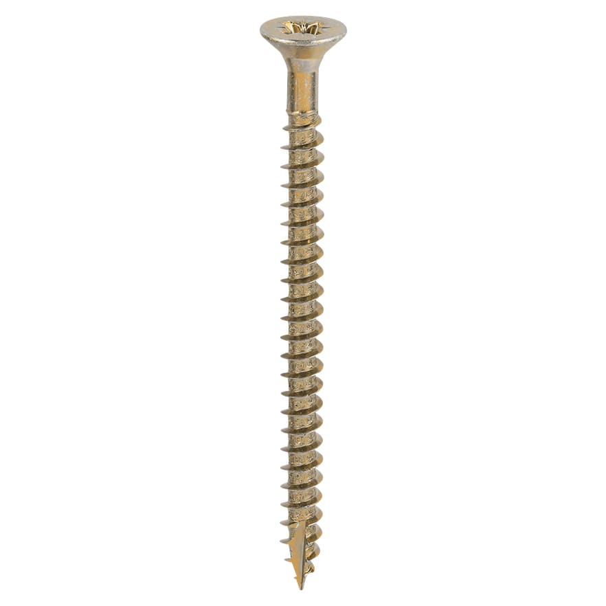 Classic Pozi Countersunk Wood Screws - 6.0 x 80mm - Yellow Zinc - Pack of 200