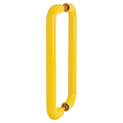 Golden Yellow Nylon D-Bar Door Pull Handles - Back to Back - 600mm c/c