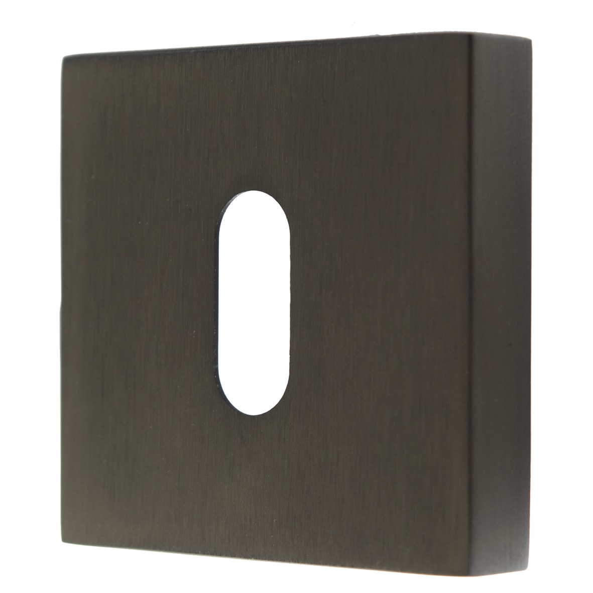 Forme Square Escutcheon - 50 x 50mm - Keyhole - Urban Dark Bronze - Pair