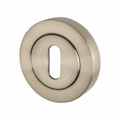 Escutcheon - 52mm Diameter - Keyhole - Satin Nickel