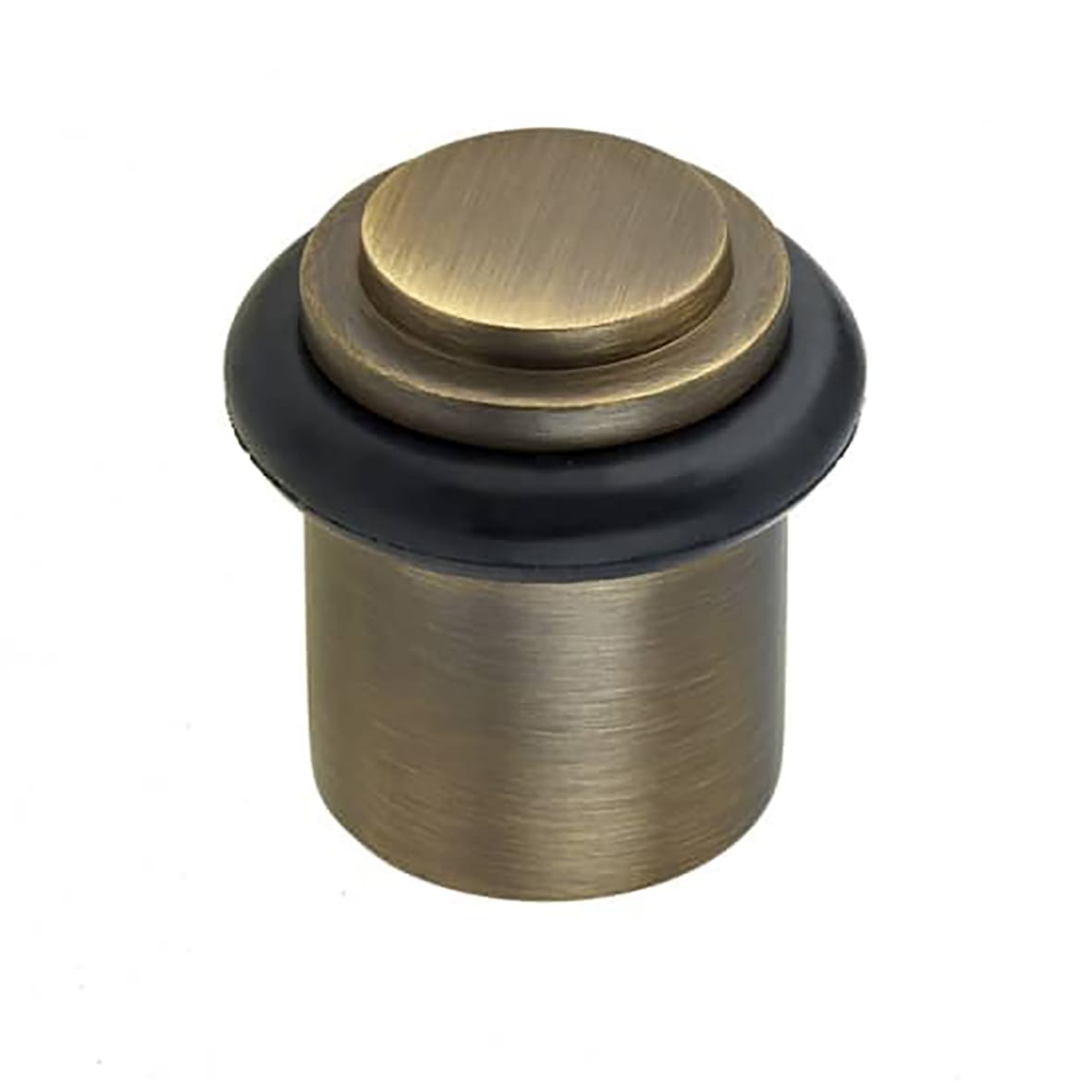 Stepped Floor Door Stop - 40 x 38mm - Antique Brass