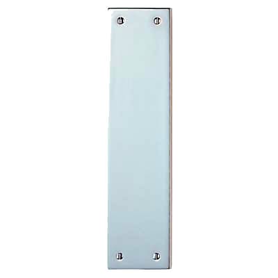 Solid Brass Plain Finger Plate - 305 x 70 x 6mm - Polished Chrome