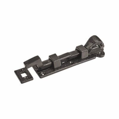 Elan Metalised Antique Black Iron Necked Barrel Bolt - Blacksmith Range - 152 x 37mm