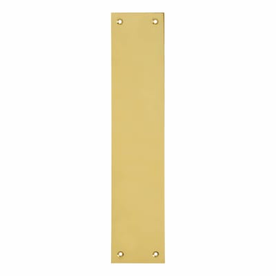 Solid Brass Plain Finger Plate - 300 x 63 x 6mm - Polished