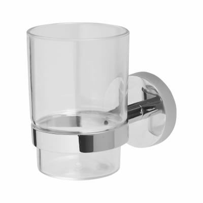 Romsey Tumbler & Holder - 95 x 67 x 105mm - Polished Chrome