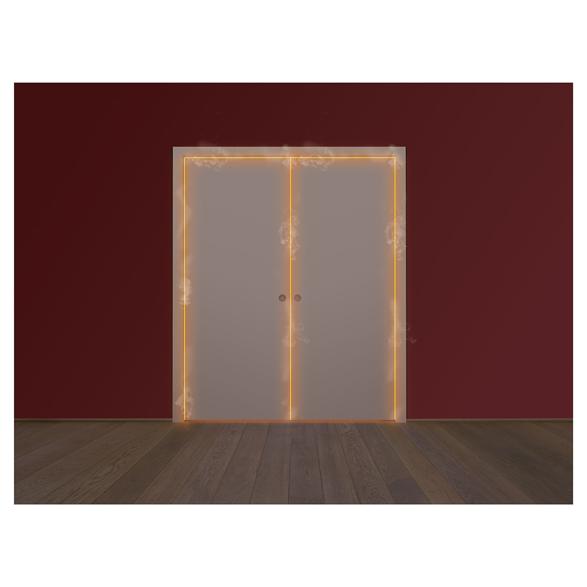 Double Fire Pocket Door Kit - - 120mm Finished Wall Thickness - 838 x 1981mm Door Size