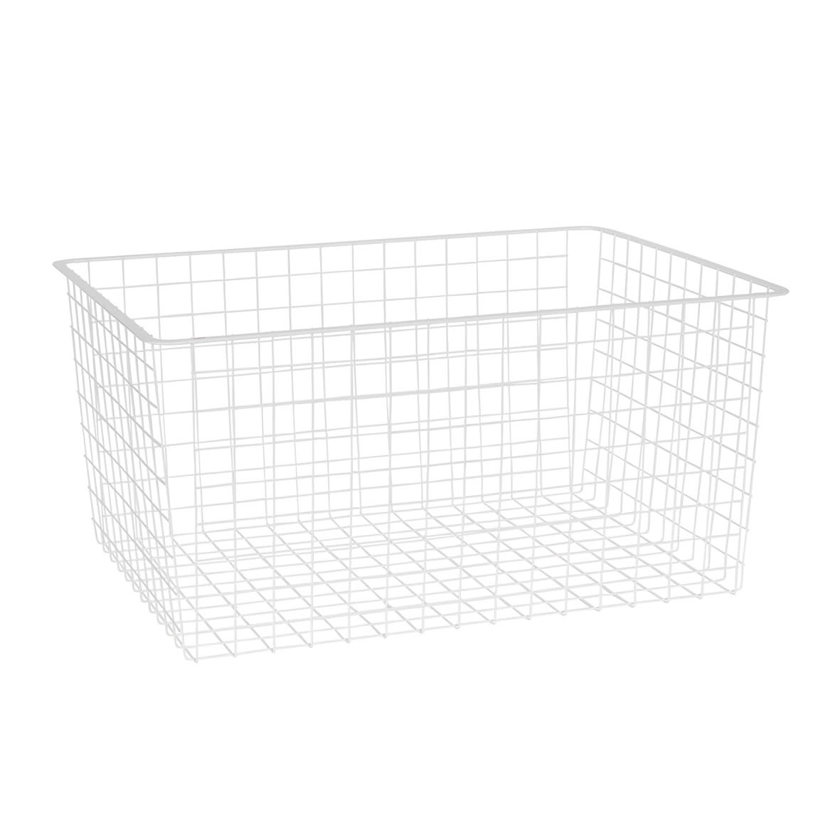 Top Track System - Click In Deep Wire Basket for Gliding Frame - 605 x 430 x 285mm - White