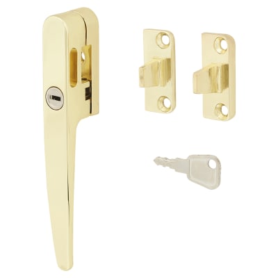 Timber Range Locking Night Vent Wedge Casement Window Fastener - Reversible - Gold