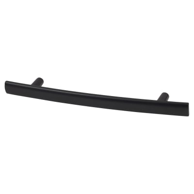14mm Curved T-Bar Cabinet Pull Handle - 76mm Centres - Matt Black