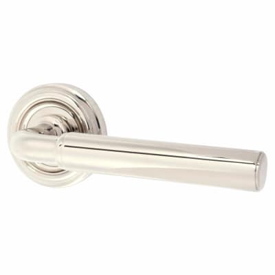 Polished Nickel Door Handles on Round Rose - Parisian Elise Range