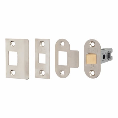 Contract Bolt Through Tubular Latch - 67mm Case - 46mm Backset - Radius/Square - Pol Nickel