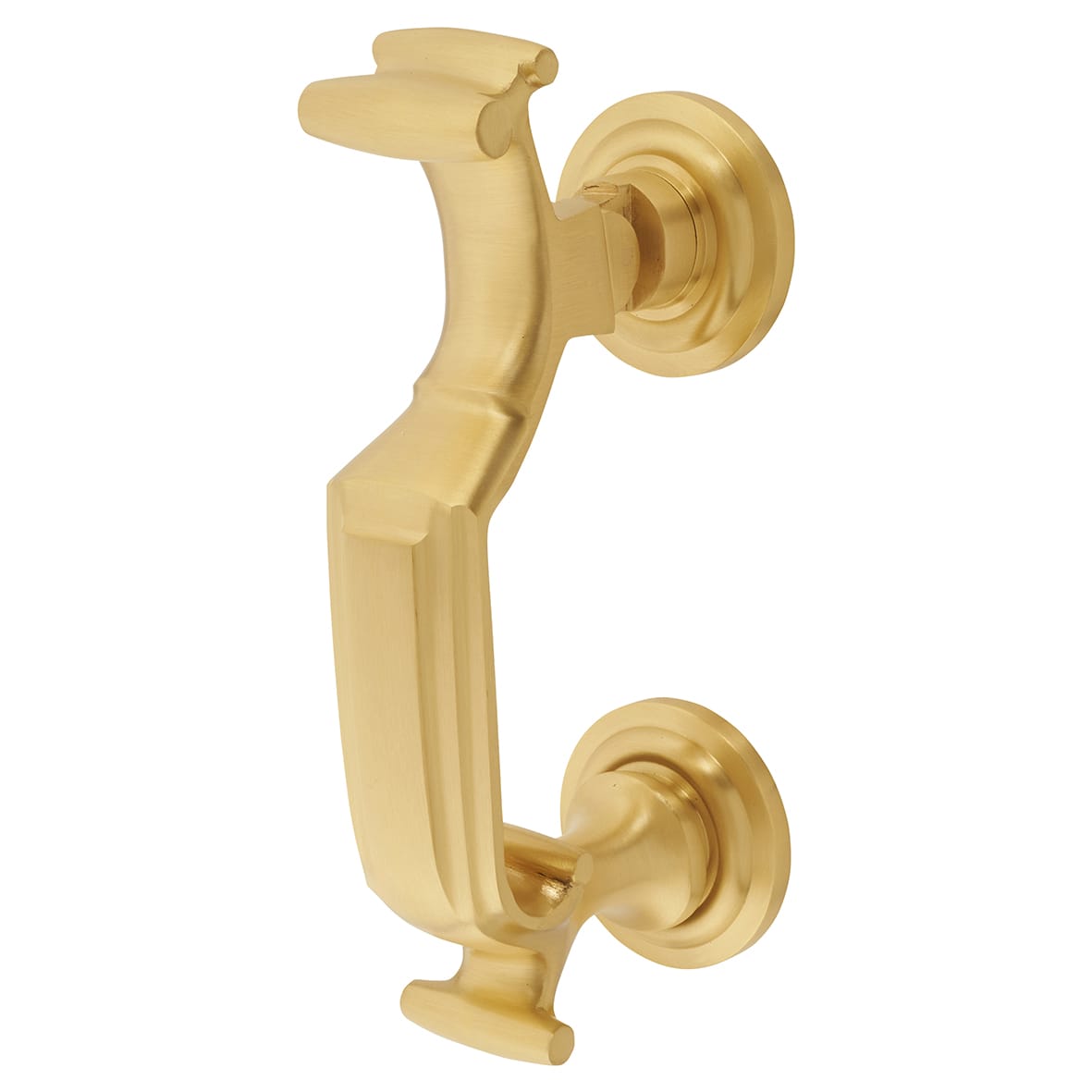 Marcus Doctor Door Knocker - Satin Brass - 192 x 43mm