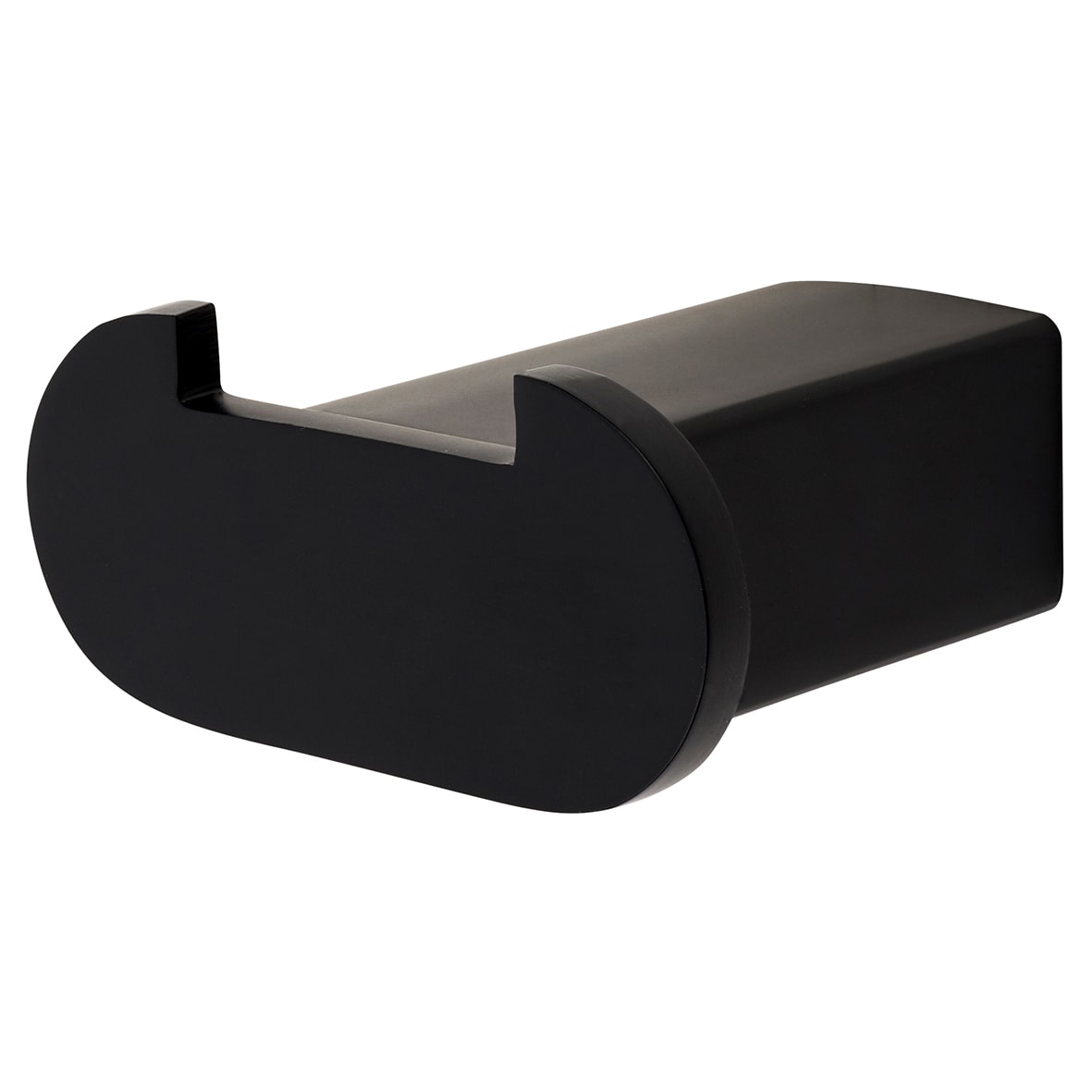Designer Double Robe Hook - 70 x 65 x 33mm - Matt Black
