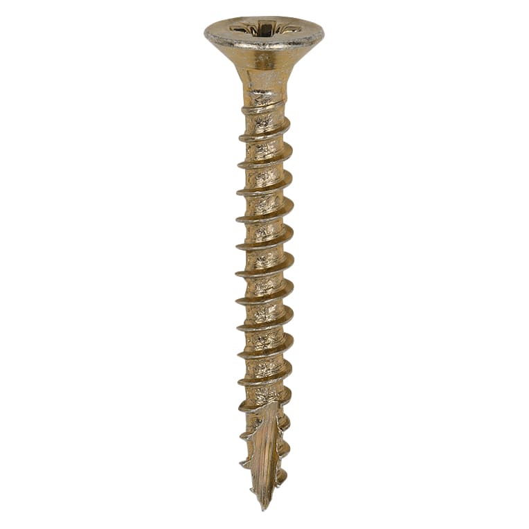 Classic Pozi Countersunk Wood Screws - 3.0 x 25mm - Yellow Zinc - Pack of 200