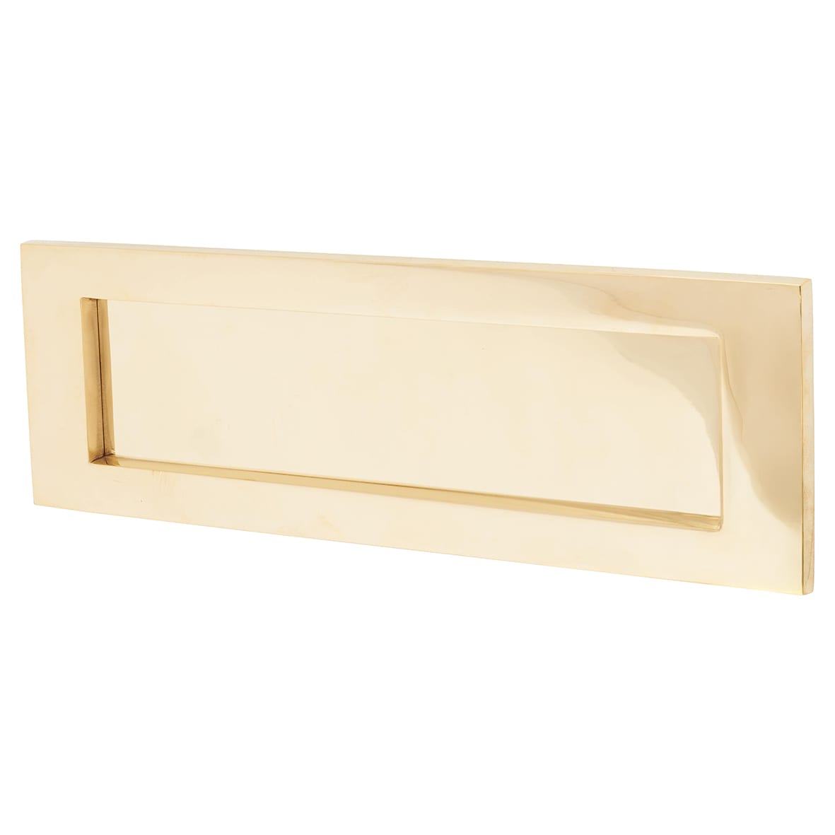 Marcus Letter Plate - 305 x 101mm - Unlacquered Brass