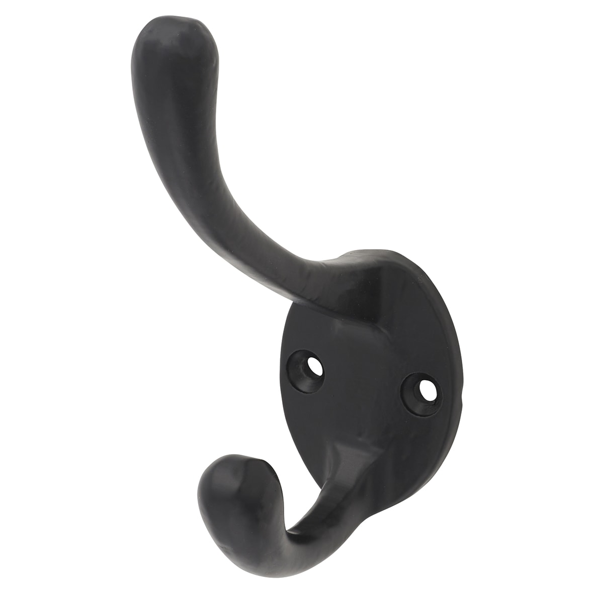 Victorian Single Hat & Coat Hook - 80 x 35mm - Powder Coat Black