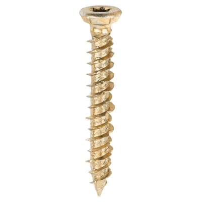 Concrete Screw - Countersunk - Yellow Passivated - 7.5 x 50mm - Pack of 100
