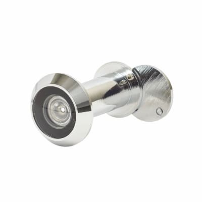 D&E Wide Angle 200° FD30 Door Viewer - Door Thickness 35-55mm - Polished Chrome