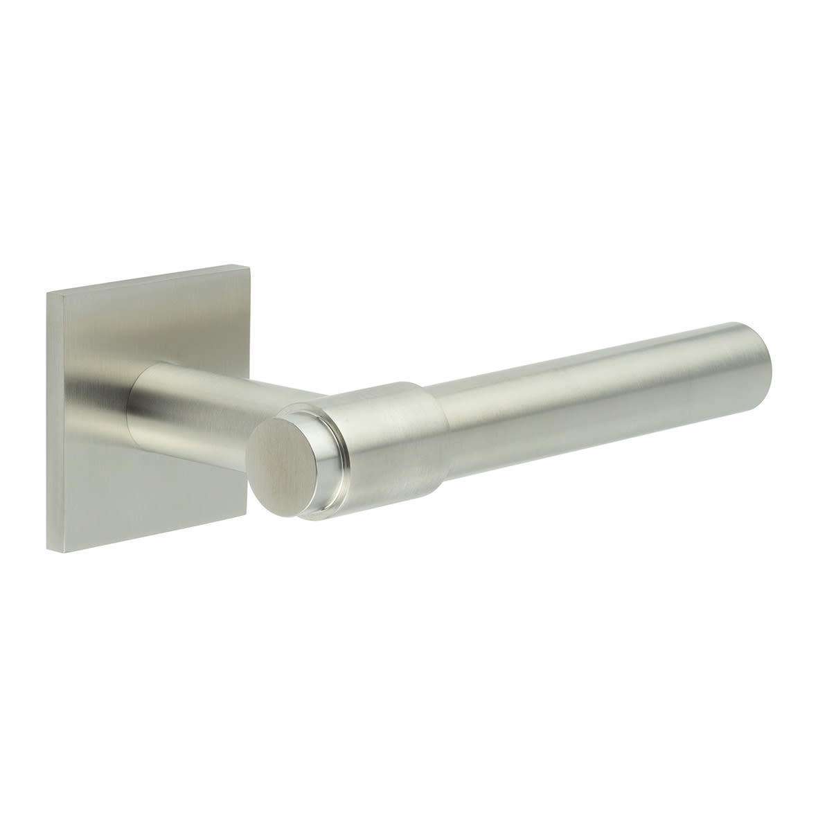 Satin Stainless Steel Fixed Dead Door Handles on Square Rose - CR-103 Range