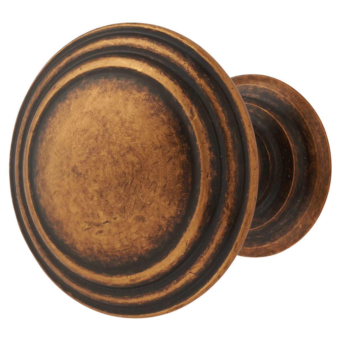 Hythe Round Cabinet Knob - 30mm Diameter - Antique Brass