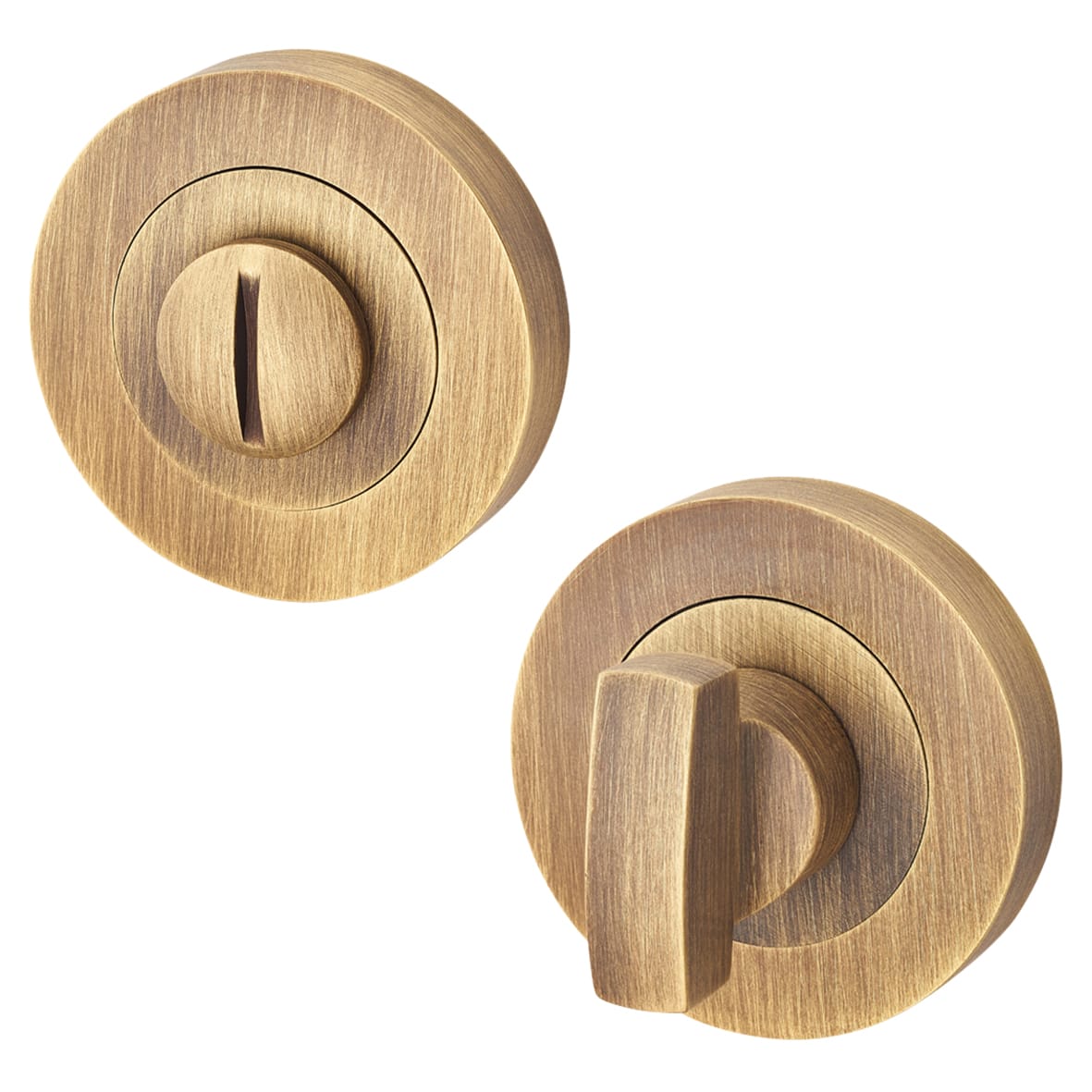 Brass Varese Bathroom Turn & Release - 50mm Diameter - Antique Brass