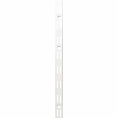 Twin Slot Shelf Wall Upright - 1000mm Length - White