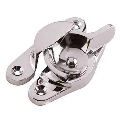 14mm Narrow Keep Fitch Sash Window Fastener - 65 x 14mm - Polished Chrome