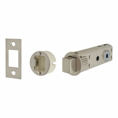 FastLatch Tubular Push-Fit Bathroom Deadbolt - 73mm Case - 57mm Backset - Satin Nickel