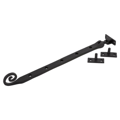 Curly Tail Casement Window Stay - 12"/300mm Length - Smooth Black