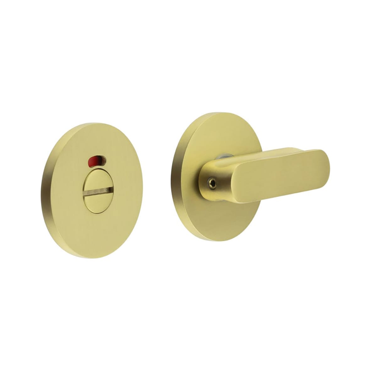 Bathroom Turn & Release with Indicator - 54mm Diameter - Satin Brass