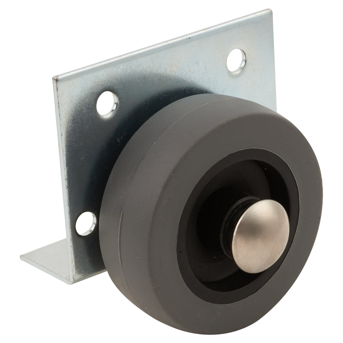 Furniture Castor - Fixed - Side Mount - 30kg Max Weight - 50mm Diameter - Grey