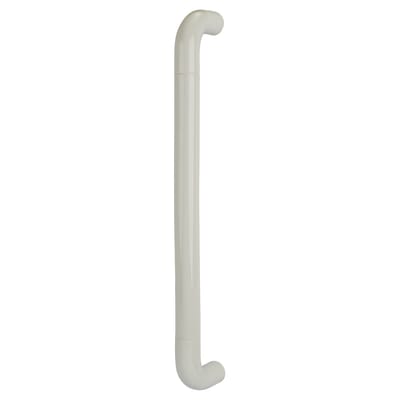 Diamond White Nylon D-Bar Door Pull Handle - Bolt Fix - 600mm c/c