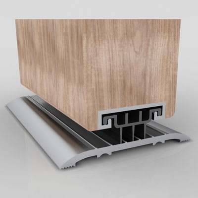 850 Door Bottom Seal - 1500mm Length - Satin Anodised Aluminium
