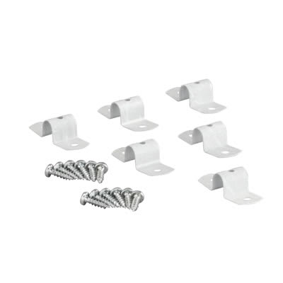 Twin Slot Shelving System - Double-Sided Shelf Joiner - White - Pack of 6