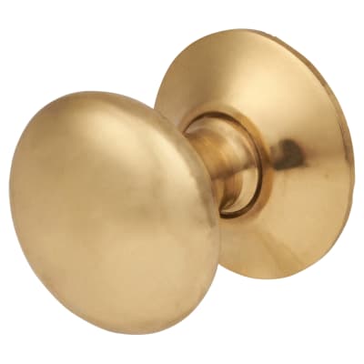 Spun Round Cabinet Knob - 19mm Diameter - Polished Brass