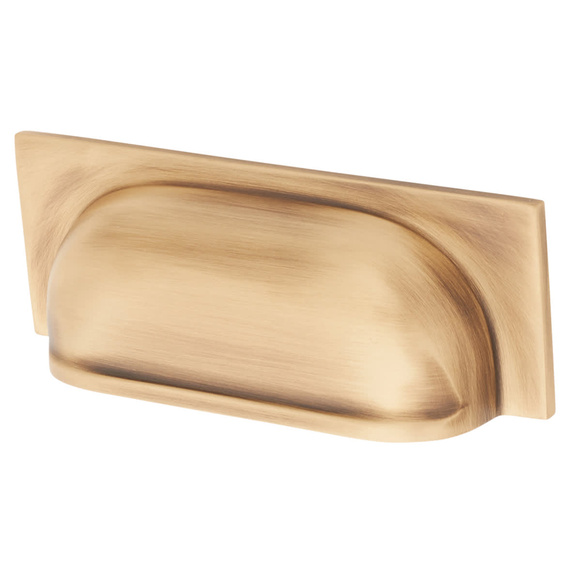 Quantock Cabinet Cup Handle - 96mm Centres - Antique Brass