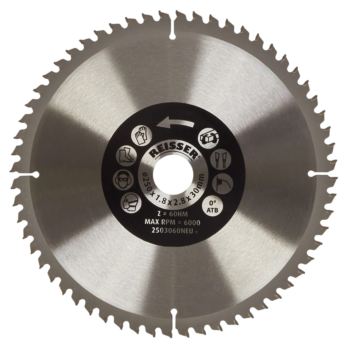 TCT Circular Saw Blade - 250 x 30mm - 60T - Wood