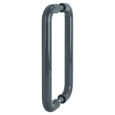 Anthracite Grey Nylon D-Bar Door Pull Handles - Back to Back - 425mm c/c