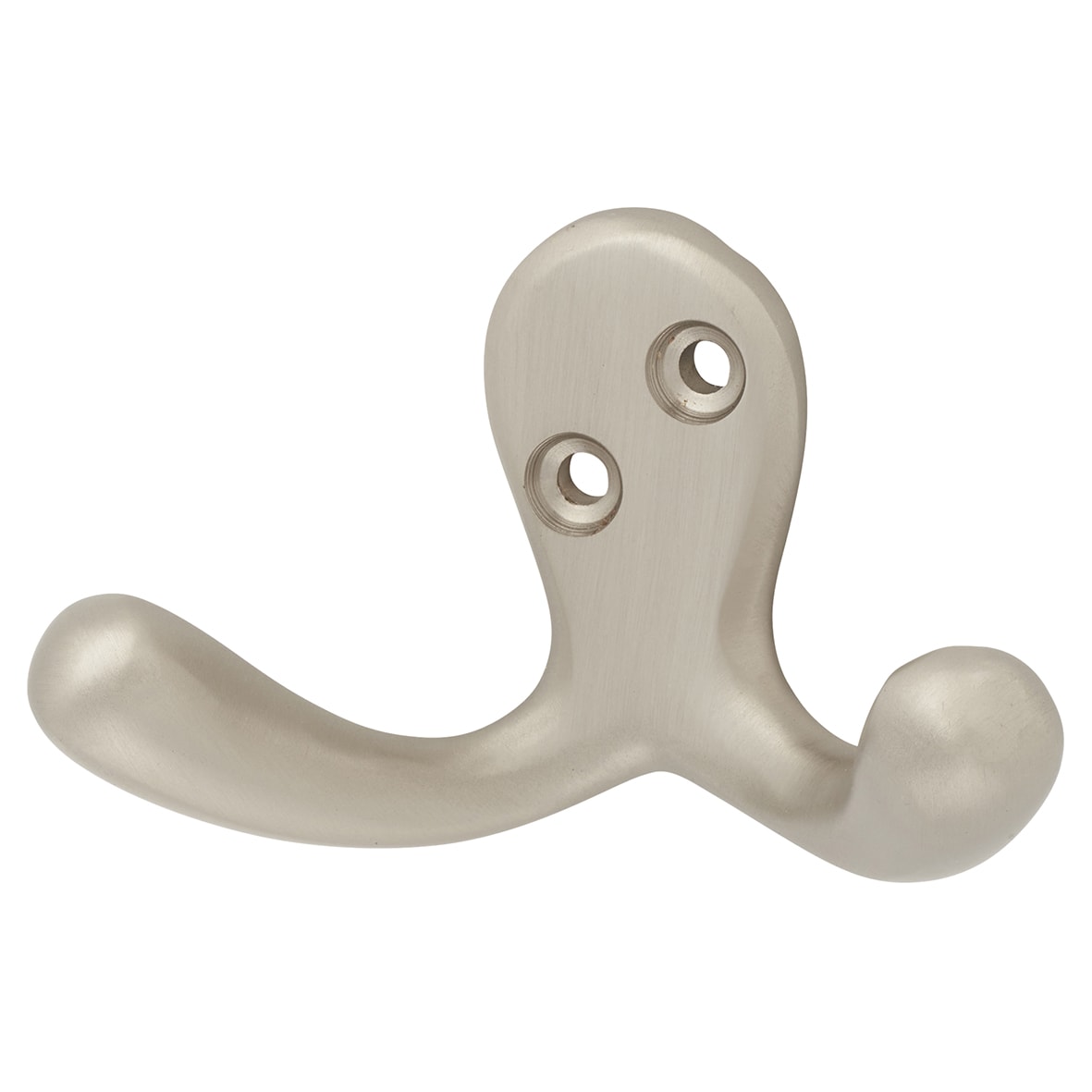 Victorian Double Coat Hook - 30 x 24mm - Satin Nickel