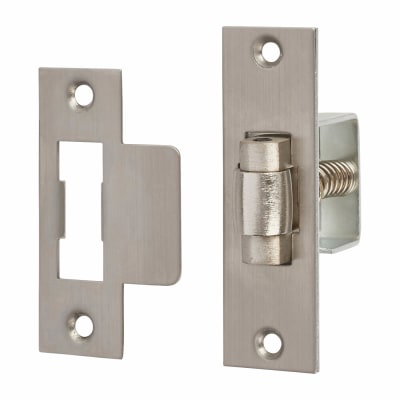 Heavy Duty Adjustable Roller Catch - 22 x 76mm Faceplate - Satin Stainless Steel