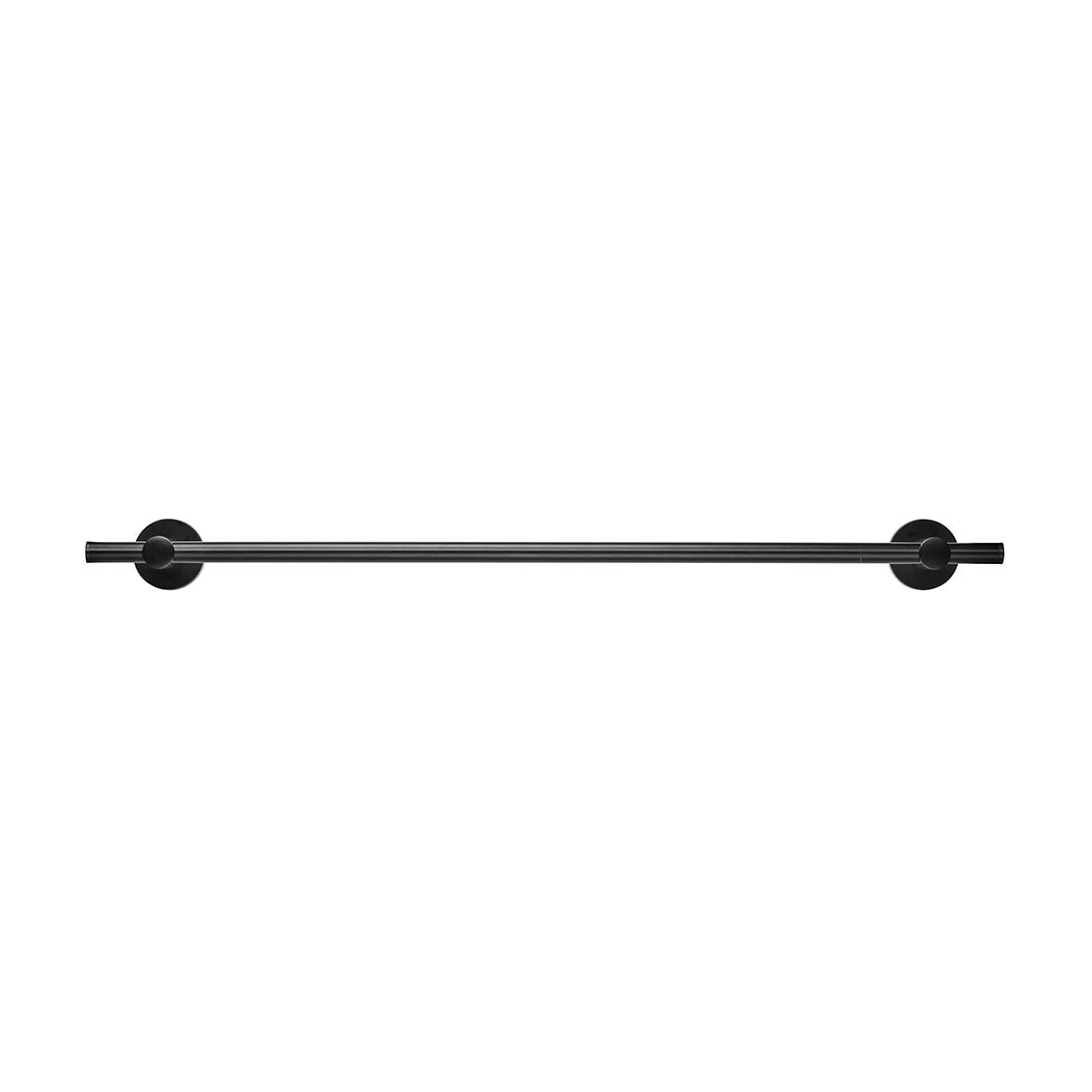 Epsom Flexi-Fix Round Towel Rail - 680 x 77.5 x 54mm - Matt Black