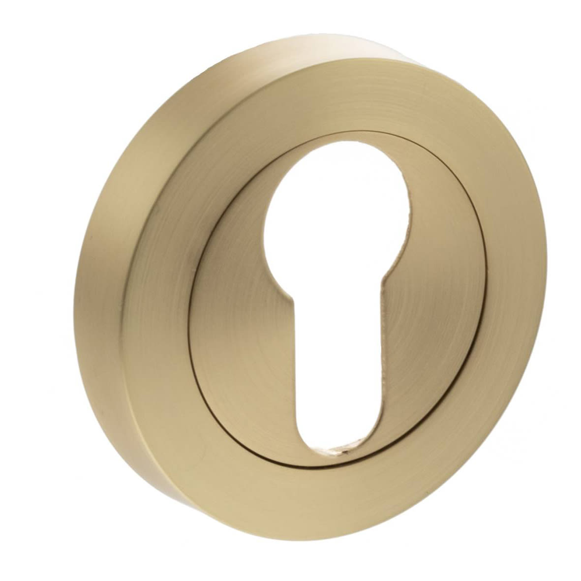 Status Escutcheon - 51mm Diameter - Euro - Satin Brass - Pair