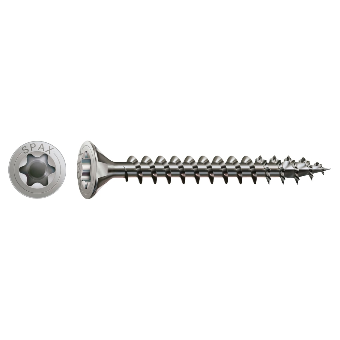 T-Star Plus Torx Countersunk Wood Screws - 6.0 x 50mm - A2 Stainless Steel - Pack of 100