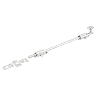 French Door Bolt/Flat Section Bolt - 306 x 42mm - Polished Chrome
