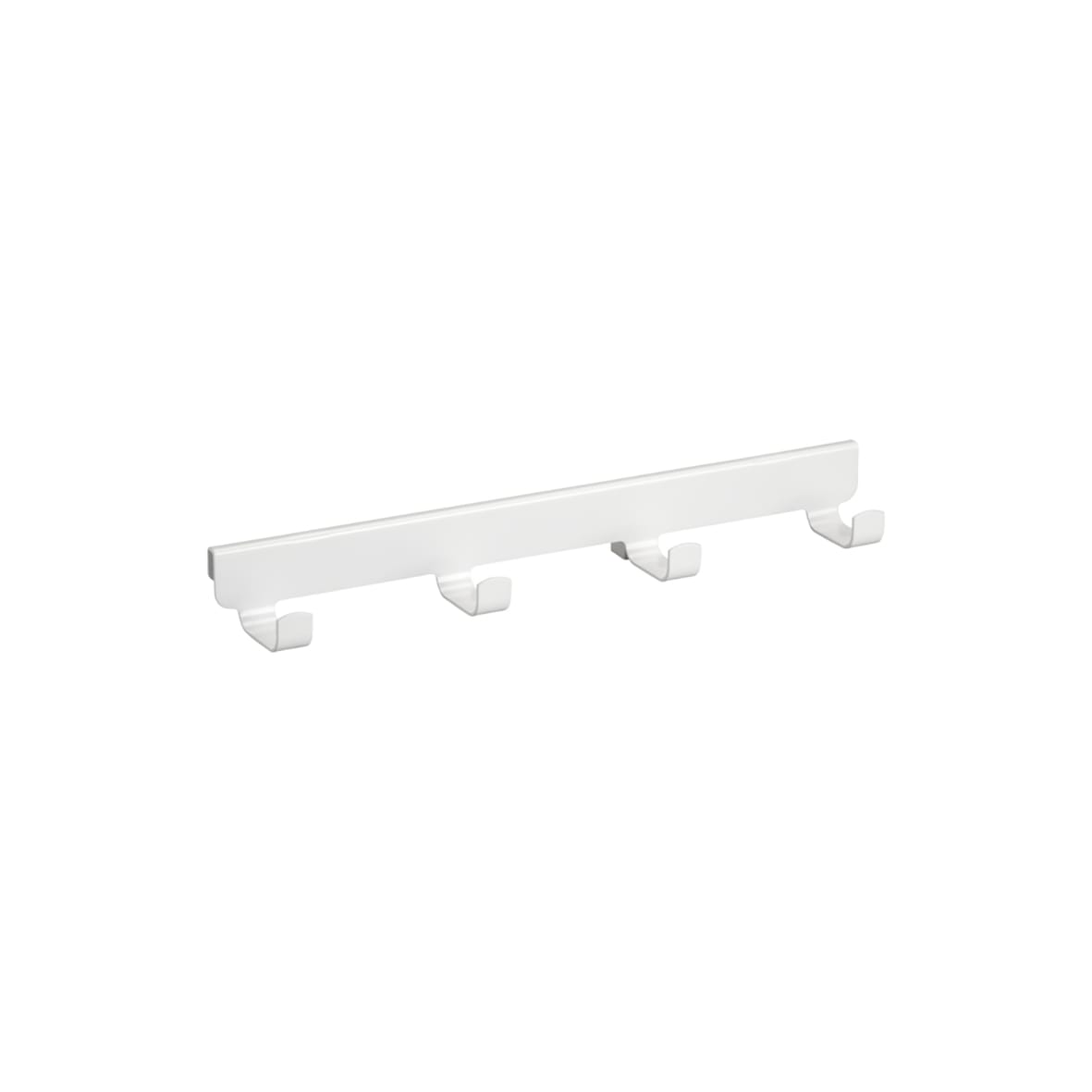 Top Track System - Click In 4 Coat Hook Bracket Hook - 317mm Length - White