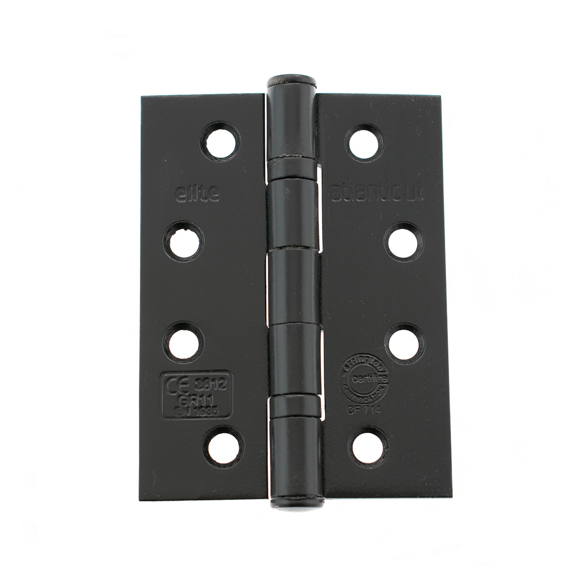 Twin Ball Bearing Grade 11 Butt Fire Door Hinge - 102 x 75 x 2.5mm - Matt Black - Pair