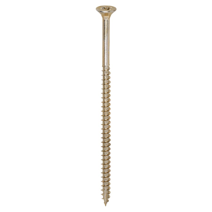 Classic Pozi Countersunk Wood Screws - 5.0 x 100mm - Yellow Zinc - Pack of 100