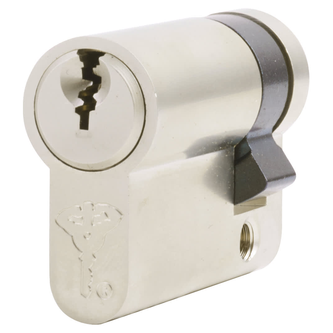 6 Pin 44.5mm Euro Single Cylinder - 34.5 + 10mm - Satin Nickel - Master Keyed B