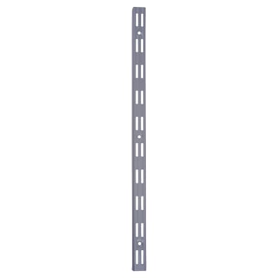 Twin Slot Shelf Wall Upright - 500mm Length - Silver
