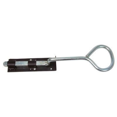 Monkey Tail Gate Bolt - Bow Handle - 450mm Length - Black Japanned